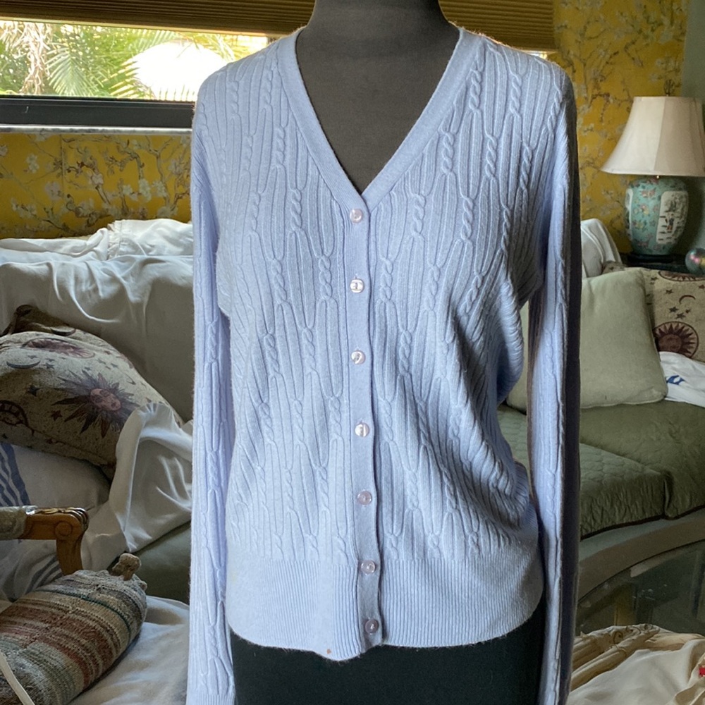 G Knitwear Blue Cable Knit Set